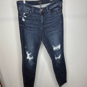 Judy Blue Dark Indigo Distressed Women's Skinny Jeans